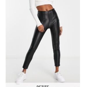 Black Faux Leather Pants